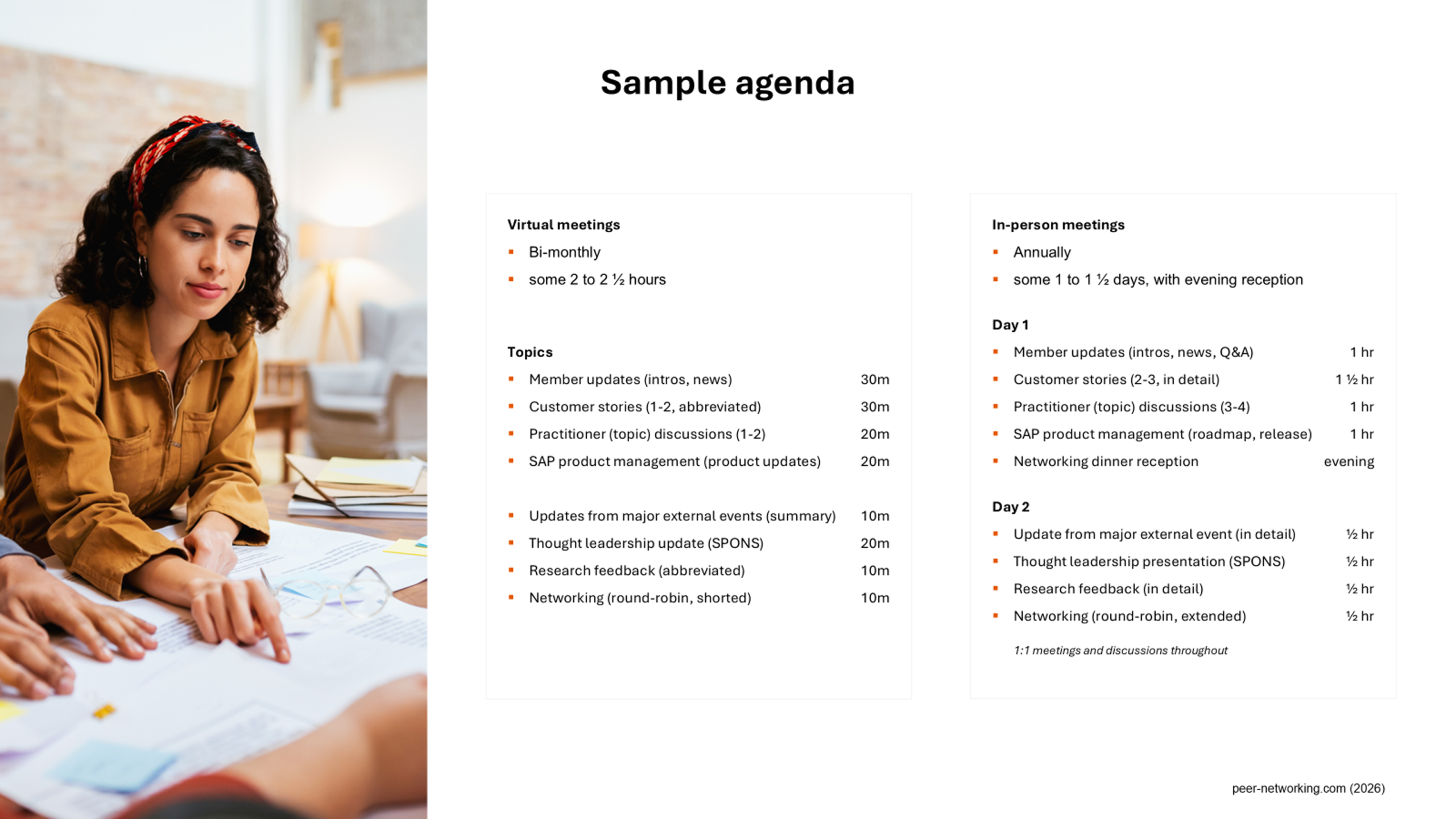 Communities Sample Agenda